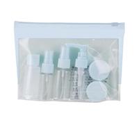 mulanfeng Set di 10 contenitori da viaggio per articoli da toeletta, approvati TSA, contenitori portatili per articoli da toeletta a prova di perdite, in PET trasparente, dimensioni volo, contenitori