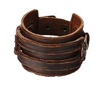 Brown - Bracciale in pelle antica, da uomo, cinturino in pelle, cinturino per gioielli artigianali Sl2256, One Size, pelle, senza pietra, One Size, Pelle, senza pietra