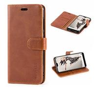 Mulbess Cover per Huawei P20 PRO, Custodia a Libro, Magnetica Flip con Chiusura, Interno TPU Antiurto Portafoglio,Sintetica, Vintage Marrone
