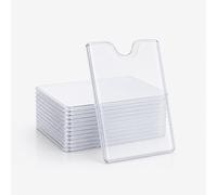 Mulbijeo 10 Pezzi Porta Carte Credito Plastica, Trasparente Robusta, Custodie Protettive Contactless per Carte di Credito, Protezione Antifurto Per Carte Di Credito, Design Semplice