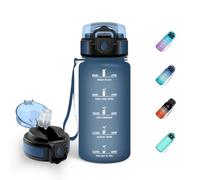 Mulbijeo Borraccia, Senza BPA & A Prova di Perdita, Borracce con Cannuccia, Reutilizables, Bottiglia 500ML, Borracce Motivazionale per Treno, Autobus, Pendolarismo