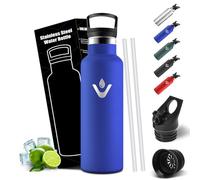 Mulbijeo Borraccia Termica Bambini, 18/8 Acciaio Inox, Termos 500ML, Senza BPA, Bottiglia Termica, Sottovuoto a Doppia Parete, Bottiglia Termiche con Cannuccia, Borracce per Scuola, Sport, Outdoor