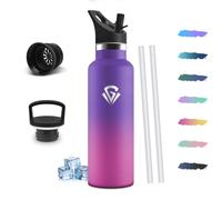 Mulbijeo Borraccia Termica con Cannuccia, 750ml Acciaio Inox 18/8, Termos, Senza BPA e Antiperdita, Borraccia Palestra, Borracce, per Scuola, Sport, Viaggi, Bottiglia Acqua