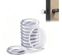 Mulbijeo Fermaporta, 10 Pezzi 40x8mm, Paracolpi Porta Autoadesivo per Maniglie, Proteggi Parete, Pavimento e Mobili, Fermaporte da Parete Rotondo, Antiurto per Porte