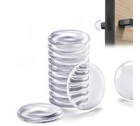 Mulbijeo Fermaporta, 12 Pezzi 40x8mm, Paracolpi Porta Autoadesivo per Maniglie, Proteggi Parete, Pavimento e Mobili, Fermaporte da Parete Rotondo, Antiurto per Porte