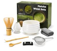 Mulbijeo Matcha Kit, Set da 7 Pezzi Include Accessori Completi, Matcha Set, Materiale Sicuro per Uso Alimentare, Adatto come Regalo & Vari Colori Disponibili, Perfetto per Principianti