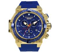 MULCO Orologio da uomo Kripton in acciaio inossidabile con cinturino in silicone movimento cronografo al quarzo, display analogico premium, resistente all'acqua