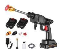 Mulcort 21 V 1500 mAh 150 PSI - Pulitore ad alta pressione senza fili, portatile, alimentato da batteria ad alta pressione su batteria con accessori, watering Flowers, Cleaning Floors(EU)