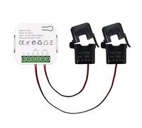Mulcort Contatore elettrico intelligente con Wi-Fi Tuya, monitor intelligente bidirezionale per generazione e consumo di energia con convertitore di corrente CT da 2 x 80 A, supporta il monitoraggio