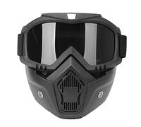 Mulcort Maschera per Il Viso Mortorcycle Occhiali ad Alta Definizione con Filtro per la Bocca per Casco a Faccia Aperta Protezione per Gli Occhi da Motocross