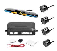 Mulcort Sensore di parcheggio auto, sistema di retromarcia con 4 sensori di parcheggio, rilevamento della distanza, luce LED, indicatore di distanza, segnale di avvertimento