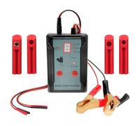 Mulcort Strumento Detergente per Iniettore di Carburante, 8 Modelli a Impulsi Tester con 2 Lead di Test, Display LCD, Protezione del Corto Circuito, Compatibile per Iniettori a 12 V, (Rosso)