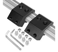 Mulcort SUPPORTO UNIVERSALE PER GUIDA PER CASSETTA ATTREZZI STAFFE TELAIO KIT DI MONTAGGIO LATERALE STAFFA DI ALTA QUALITÀ L'ORGANIZZAZIONE DEGLI ATTREZZI IN LEGA NERA 2 P (Nero)