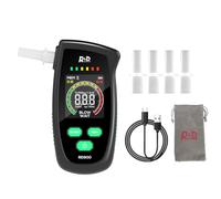 Mulcort Tester di alcol di alta precisione, etilometro portatile con display a LED digitale, tester di alito ricaricabile tramite USB, analizzatore del respiro, dispositivo di rilevamento dell'alcool