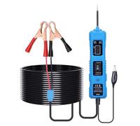 Mulcort Tester di potenza automobilistica, 6 - 36 V con display digitale e luci LED, funzione di protezione da cortocircuito, linea di test 4,5 m per diagnostica del sistema elettrico (blu)
