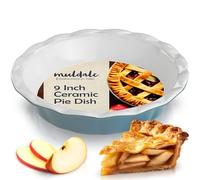 Muldale Pirofila in ceramica 23 cm - 23 cm - Teglia per torta di mele - Pirofila per il forno - grigio blu, MD01PD23