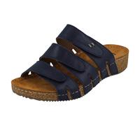 Padders Scarpe Donna Atlanta Mules Casual In Pelle Blu Navy Con Lacci Regolabili
