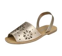 Mule In Pelle Da Donna Con Design A Fiore F0R0144