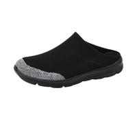 Mule Senza Tallone a Maglia Slip on Calzature Casual per Tempo Libero | Mule punta chiusa tessuto a maglia traspirante scarpe senza tallone slip on leggere calzature casual per camminate quotidiane