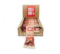MULEBAR - Scatola di 15 barrette proteiche - Fragola - Mandorle - 25% di proteine -Facili da digerire - Biologiche - Vegane