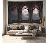 MULERN Arazzo da Parete 150x100cm, Decorazioni Estetica Mistero Decorazione Parete Camera da Letto con Gotico Stanza, Arazzo Decorazione per Soggiorno Casa Dormitorio, Grigio