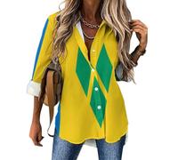 MULERN Camicia con Colletto e Bandiera Saint Vincent And The Grenadines