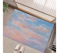 MULERN Zerbino Antiscivolo Lavabile Tappeto per Corridoio, Sottile per la Porta di Casa, Zerbino Dipinto Ad Olio Del Cielo Surrealismo per Interni, 80x120cm Tappetino per l'ingresso