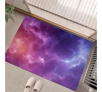 MULERN Zerbino Antiscivolo Lavabile Tappeto per Corridoio, Sottile per la Porta di Casa, Zerbino Stelle Di Fumo Universo per Interni, 50x80cm Tappetino per l'ingresso