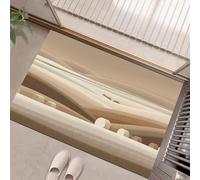 MULERN Zerbino Illustrazione Astratta 60x90cm, Zerbino Ingresso Campi Colline Antiscivolo Lavabili, Assorbenti a Basso Profilo Tappeto per Tappeto Ingresso Interno, Marrone
