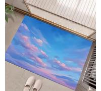 MULERN Zerbino Nuvole Nel Cielo per Interni, 40x60cm, Antiscivolo Tappeto da Ingresso, Paesaggio Astratto, Lavabile in Lavatrice, Tappetino Pelo Basso, Non Perde Pelo, per Ingresso