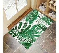 MULERN Zerbino Tema Autunnale per Interni, Arancia, Tappeto Lavabile 60x90cm con Retro Antiscivolo, Stampa Autunno Foglie Cadute, Sottile in Finta Lana Super Morbida, per Ingresso, Camera