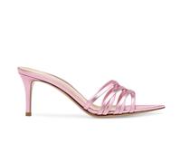 Mules a Punta Aperta con Tacco a Spillo da Donna,Sandali con Tacchi Alti e Cinturini Incrociati Alla Moda,Comodi Ciabatte con Tacco Alto per Serate Estive e Feste,Rosa,41 EU
