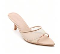 Mules e scarpette Slingback à Voile de Mesh - L'Audace de la Transparence Una silhouette slanciata e modernaLo stile architettonico della casa è innovativo, un connubio di calzature e dettagli, un'inn