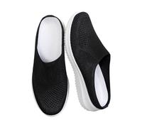 Mules et Zoccoli Donna in Maglia Traspirante Zoccolo Donna Leggero Antiscivolo Pantofole Estate Confortevole Scarpa Ortopedica Ete Basket Aperto Casual Scarpe Comfort Mule Pantofole Slip on, 01 Nero