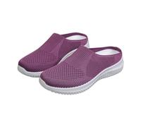 Mules et Zoccoli Donna in Maglia Traspirante Zoccolo Donna Leggero Antiscivolo Pantofole Estate Confortevole Scarpa Ortopedica Ete Basket Aperto Casual Scarpe Comfort Mule Pantofole Slip on, 01 Viola