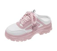 Mules et Zoccoli Donna Piattaforma in Pelle Zoccolo Donna Confortevole Ete Scarpe Casual Mule Comfort Basket Aperto Sport Running Pantofole Leggere Antiscivolo Scarpa Ortopedica Slip on, 01 rosa., 41