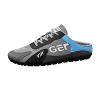 Mules et Zoccoli Uomo Ete Legere Traspirante Mules Uomo Pelle e Maglia Patchwork Zoccolo Estate Pantofole Slip on Comfort Scarpe Ortopediche Mule Basket Aperto Passeggiata Basket Senza Lacci Pantofole