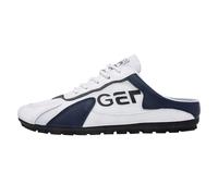 Mules et Zoccoli Uomo Ete Legere Traspirante Mules Uomo Pelle e Maglia Patchwork Zoccolo Estate Slip on Comfort Basket Aperto a Piedi Scarpe Ortopediche Mule Basket Senza Lacci Pantofole, 01 Bianco