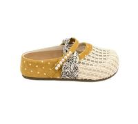 Mules punta chiusa donna rete fiocco ciabatte piatte senza schiena estate | Mocassini traforati traspiranti suola morbida pois sandali casual spiaggia camminate uso quotidiano