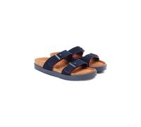 Mules regolabili in pelle scamosciata Blu 40