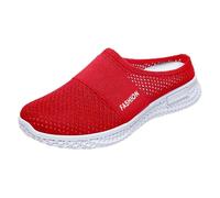 Mules Scarpe da donna estive muli larghi mezze pantofole in memory foam senza schienale sneakers in rete traspirante scivoli sportivi antiscivolo da passeggio sneaker slip-on casual scarpe da
