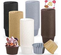MULEVIP Pirottini per Muffin, Pirottini di Carta per Cupcake - 5 Colori