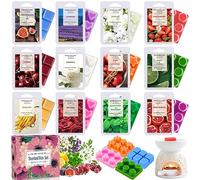 MULEVIP Set di Tart Profumate 12 Cera Profumata,Cera di Soia Naturale Bruciare i Profumi,Tart Profumate Candele Profumate per Bruciatore Elettrico o Tradizionale per Decorazione Casalinga Regalo