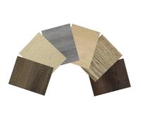 MULGREAT Confezione da 6 campioni di piastrelle per pavimenti, impermeabili, effetto legno, autoadesive, di lusso, per cucina, bagno, fai da te (15,2 x 10,2 cm)
