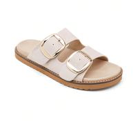 Muli e Plateau e Double Boucles Dorées in Suédine Il compromesso ideale tra stile e benessereAffermazione di allure avec nouvelles mules doubles spose, maître d'oeuvres journées ensoleillées. Questo m