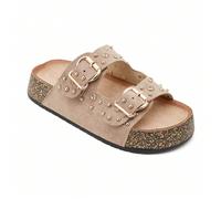 Muli Plateformes à Strass e Clous Dorés - Élégance Été È tutta una questione di eleganza scintillante e comfort assoluto.Fate brillare il vostro stile con i nostri sandali, le nostre scarpe con platea