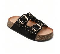 Muli Plateformes à Strass e Clous Dorés - Élégance Été È tutta una questione di eleganza scintillante e comfort assoluto.Fate brillare il vostro stile con i nostri sandali, le nostre scarpe con platea