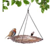 Muliera per uccelli selvatici sospesi - Birdbath esterno, accessorio per il santuario della fauna selvatica | Recipiente di bere nettare con una forte catena di metallo per alberi da giardino portico
