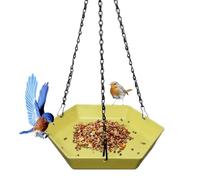 Muliera Per Uccelli Sospeso, Ciotola Da Bagno Per Uccelli Da Giardino, Vassoio D'acqua Per Terrazza Cortile, Fulcro Decorativo Di Birdwatching, Stile Di Setup Facile Appeso, 8.66x8.66x1.57 Pollici, Pe