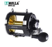 Mulinelli da pesca a tamburo da traina Tutto in lega di alluminio Accessori per acqua salata marina Trascina 30KG Mulinello da jigging Barca Carretilha De Pesca